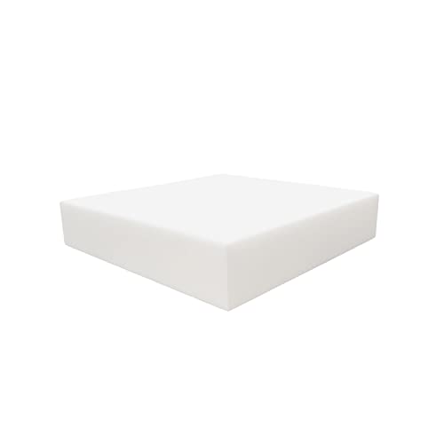 11j5o1havql.jpg FoamRush High Density Firm Upholstery Foam Square Cushion for Dining Chairs and Wheelchair Seats (5" H x 26" W x 32" L)