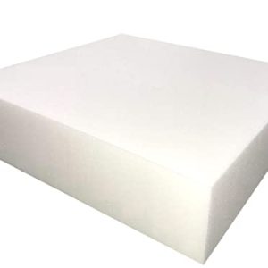FoamTouch High Density Upholstery Foam Cushion, 5" H X 24" W X 24" L, White for Sofa Seat Replacement FoamTouch High D