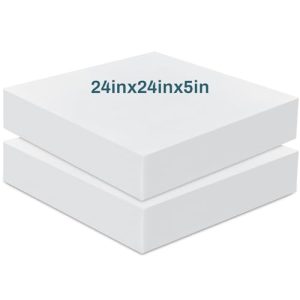 Frienda Extra Thick High Density Foam Cushion Replacement 2 Pack Square Cut to Size Couch or Commercial Dining Chair Pad