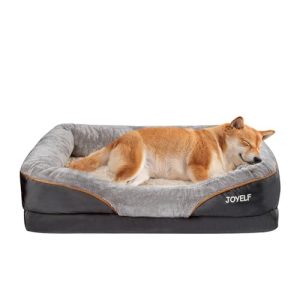 JoyelF Large Orthopedic Memory Foam Dog Bed for Senior Dogs & Cats in Need of Comfortable Sleep | JoyelF Large Memor