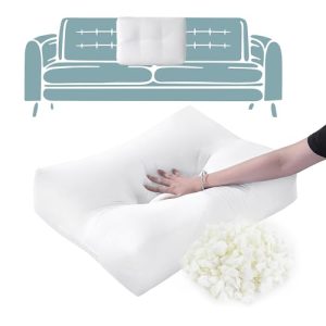 HOMBYS Supportive Back Cushion Replacement for Couch and Bed | HOMBYS Shredded Foam Sofa Back Cushions, Lumbar Suppo