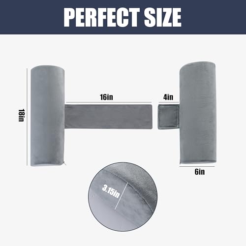 311r4nfxoul 1.jpg HOMBYS Memory Foam Sleep Position Training Pillow - Grey for Back and Side Sleepers Adjustable Semi Roll Body Supportive