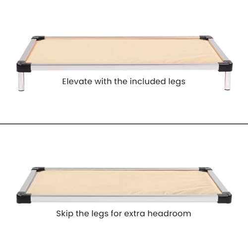 314l1dl nul.jpg K9 Ballistics Chew Proof Armored Padded Dog Crate Bed | Virtually Indestructible, Legs Included | Medium (Sandstone) K