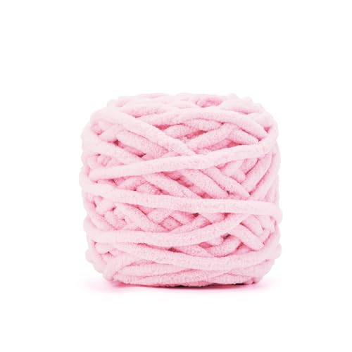 31515f71xel.jpg INNDUN Pink Chenille Yarn 6 Super Bulky 72 Yards Knitting Crocheting Crafts