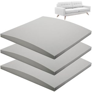 Moonoom Grey Couch Cushion Support 22"x22" for Sagging Sectional Loveseat Chair, High Density Foam Replacement, 3 Pcs, F