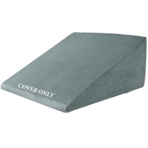 Ultra Soft Velvet Bed Wedge Pillow Cover-Super Soft Fleece Pillowcase with Zipper Design, Removable & Machine Washable P