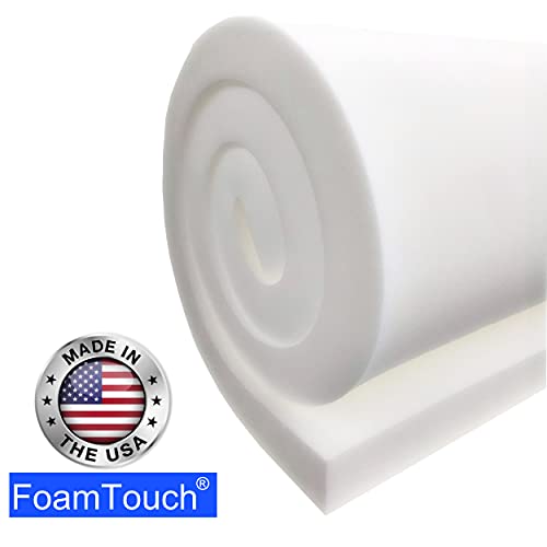 31ajfozslll 2.jpg FoamTouch High Density Square Upholstery Foam, Couch Cushion, Dining Chair Cushion, Wheelchair Seat Cushion Replaceme