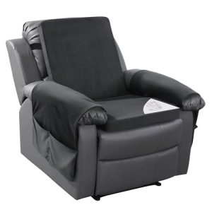 HOMBYS Black Memory Foam Recliner Chair Cushion with Lumbar Support & Armrest Cover