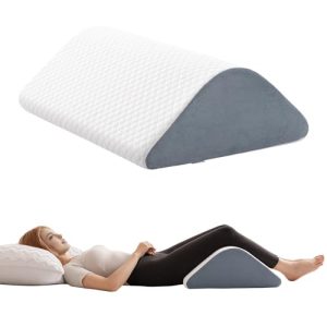 Post-Surgery Recovery Knee Wedge Pillow 8'' for Leg Elevation Support and Pain Relief | Knee Wedge Pillow 8'' with R