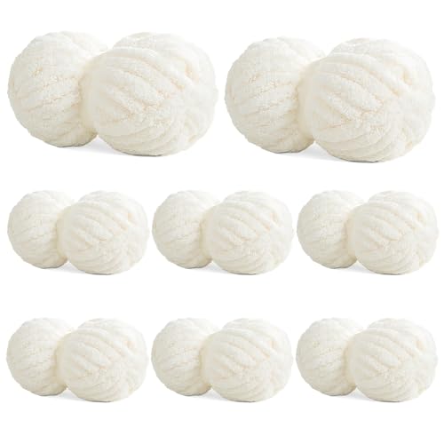 31bxu7eyk6l.jpg Chunky Chenille Yarn 8 Pack 29.5yds Soft Fluffy for Crocheting & Knitting