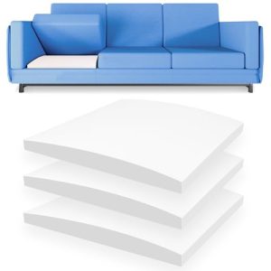 High-Density Foam Couch Cushion Support - 3PCS 20" x 20" - Seat Sag Repair for Couches | Curved Furniture Seat Under