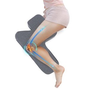 Sleeping with HOMBYS Leg Pillow, 4" Thick Z Shape Memory Foam Knee Pillow for Side Sleepers, Promotes Spinal Alignmen