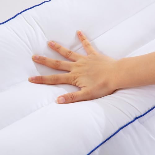 31ifokyrp3l 1.jpg HOMBYS Supportive Knee Pillow for Side Sleepers with Blue Edge | HOMBYS Spinal Alignment Knee Pillow for Side Sleepe