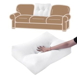 Royalay Supportive Sofa Waist Cushion Replacement Stuffing Fill with Quilt Design, Removable Back Pillow for Lumbar S
