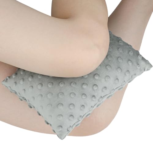 31kgebpoz6l.jpg Comfortable Minky Dot Light Gray Knee Pillow for Side Sleepers Joint Support Pillows Back Pain Relief After Surgery