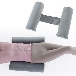 HOMBYS Memory Foam Sleep Position Training Pillow - Grey for Back and Side Sleepers Adjustable Semi Roll Body Supportive