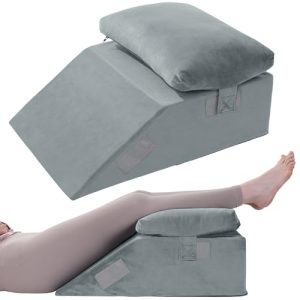 HOMBYS Adjustable Leg Elevation Pillow for Post-Surgery Pain Relief (17"x24"x9")