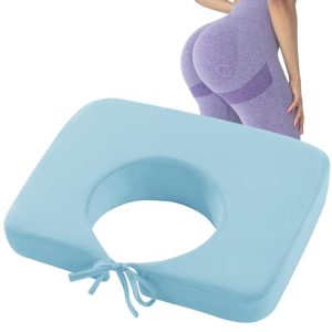 HOMBYS Memory Foam BBL Pillow for After Surgery - Butt Sleeping Recovery Pillow | Soft and Washable BBL Chair Hole P