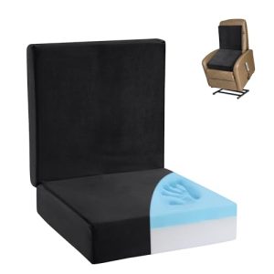 HOMBYS Memory Foam Recliner Seat Cushion for Elderly with Back Support | HOMBYS Non-Slip Chair Pad to Reduce Back & Nec