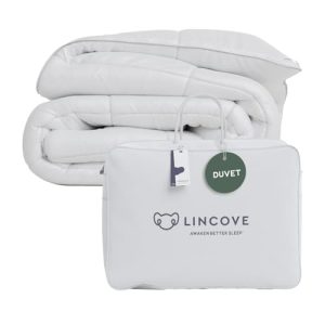 Lincove European Down Comforter King Size - Breathable, Ultra-Soft & Fluffy, All Season Duvet Insert with Corner Tabs