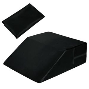 HOMBYS Silky & Smooth Bed Wedge Pillow Cover - Leg Elevation Pillowcase with Zipper, Removable & Machine Washable, Black