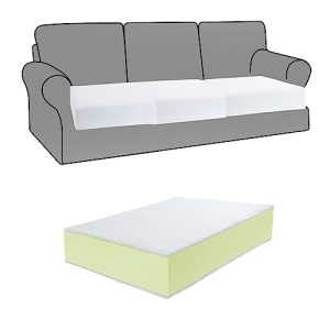 High Density HOMBYS Couch Cushion Replacement 5.5inch Thick,24"x27" with Polyester Batting and Dacron Fiber Layer |