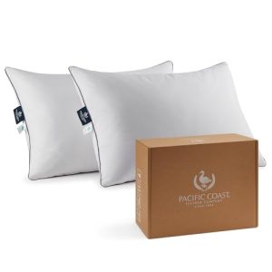 Pacific Coast Goose Down Bed Pillow Set, Soft & Fluffy, 100% Cotton_shell