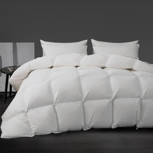31xmcletvrl.jpg Hotel Collection White Down Alternative Comforter - King Size Fluffy and Cozy (120x98")