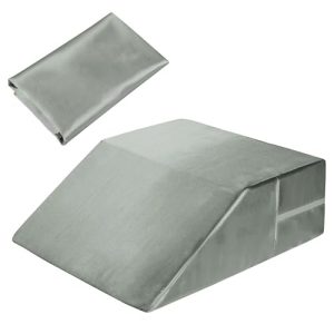 HOMBYS Satin Leg Elevation Pillowcase - Silky Grey & Removable