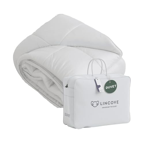 31aeewqbhyl.jpg Lincove European Down Comforter King Size - Breathable, Ultra-Soft & Fluffy, All Season Duvet Insert with Corner Tabs