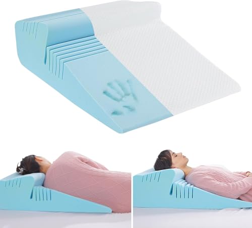 31bxr0u okl.jpg HOMBYS Memory Foam Wedge Pillow for Back and Side Sleepers, Exceptional Support for a Restful Night's Sleep (White, 2