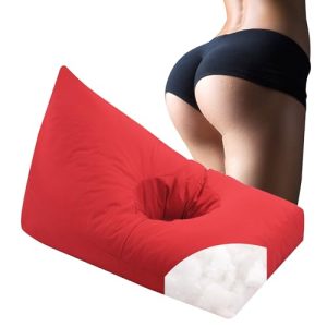 HOMBYS Red BBL Chair for Post-Surgery Sitting and Sleeping with Shredded Foam Filling HOMBYS Red Brazilian Butt Lift P