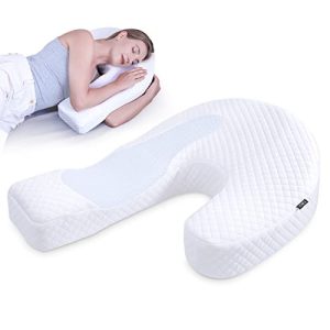 U Shaped Memory Foam Pillows for Side Sleepers to Relieve Neck and Shoulder Pain | Removable Washable Pillowcase Sid