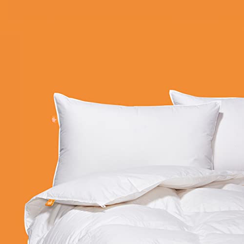 31d4vyujnfl 1.jpg Canadian Down & Feather Co. All Season White Goose Feather Duvet Comforter for Queen Size - Soft & Warm - Oeko TEX Certi
