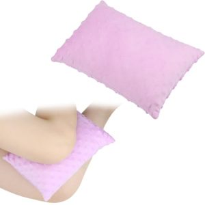 Soft Knee Pillow for Side Sleepers with Sciatica Pain Relief, Minky Dot Lavender, 11" x 7.8" | Small Leg Pillows for