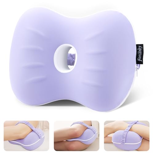 31fj15dfql.jpg Memory Foam Knee Pillow for Side Sleepers - Sciatica Relief, Spine Alignment, Pregnancy & Surgery Recovery | Knee Pi