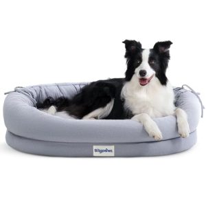 Orthopedic Dog Bed for Large Dogs with Egg Crate Foam & Anti-Slip Bottom Chew-Resistant Pet Sofa Bed for Large Dogs with