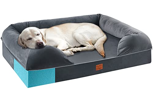 31h exznc6l.jpg Orthopedic Dog Bed for Extra Large Dogs - XL Washable Dog Couch Bed, Memory Foam Pet Sofa Bed with Waterproof Liner & Re