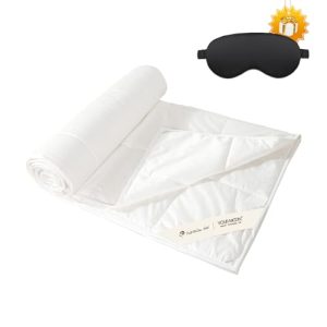 YOUR MOON Summer Lightweight Wool Comforter - Breathable & Thin Duvet Insert for Hot Sleepers, 100% Australian Wool Fill