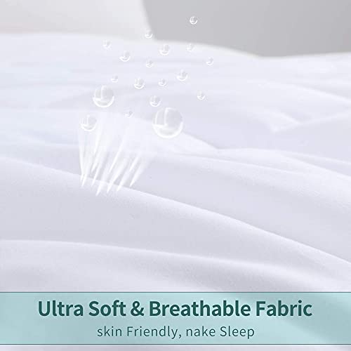 31iq3zejb9l.jpg HOMBYS Alaskan King Comforter Lightweight Quilted Down Alternative Duvet Insert for All Season White | HOMBYS Alaska