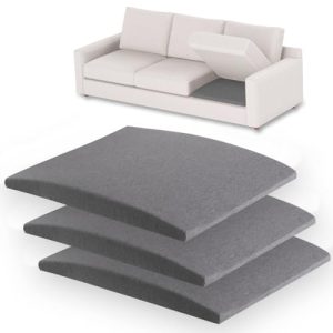 High-Density Foam Sofa Cushion Support for Sagging Seat, 3-Pack Curved Couch Cushion Repair | Curved Sofa Cushion Su