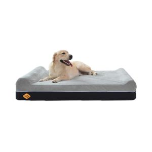 Laifug Orthopedic Memory Foam Dog Bed Pillow for Extra Large Dogs Durable Water Proof Liner & Removable Washable Cover &