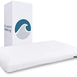 Bluewave Bedding Ultra Slim Gel Memory Foam Pillow for Stomach and Back Sleepers