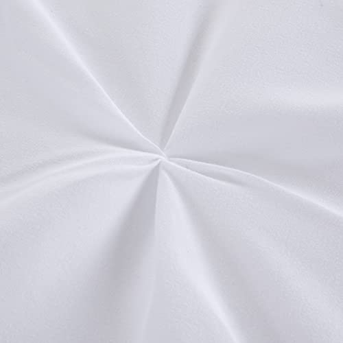 31oa9jg5ltl.jpg HOMBYS Ultra Soft Pinch Pleat Bedding Sets for All Season (White, Oversized King-120"x120") | HOMBYS Pintuck Down Al