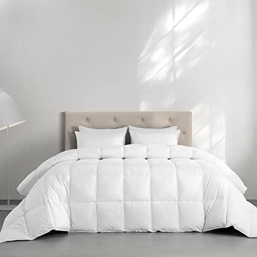 31v84l2d17l 9.jpg HOMBYS White Feather and Down Oversized King Comforter for All Season Use | HOMBYS 100% Cotton Cover Down Proof Over