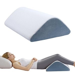 Back Sleeping Leg Elevation Knee Wedge Pillow, 8" Triangle Pillow for Post Surgery Support | Knee Wedge Pillow, 8" S