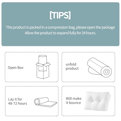 41 9gdhfkll 1.jpg HOMBYS Supportive Back Cushion Replacement for Couch and Bed (26"x19"x5") | HOMBYS Lumbar Support Pillow for Couch,