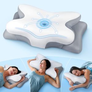 Ergonomic Cooling Cervical Pillow for Pain Relief and Neck Support