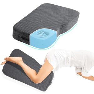 HOMBYS Memory Foam Knee Pillow for Side Sleepers - Knee Support, Leg Separation, Lower Back Pain Relief and Pregnancy Su