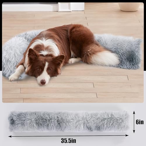 41 otyrgm2l.jpg HOMBYSExtraLarge DogPillow with Moldable Function for Anxiety Relief, SoftFauxFur PetCalming Pillow, Large & Medium D